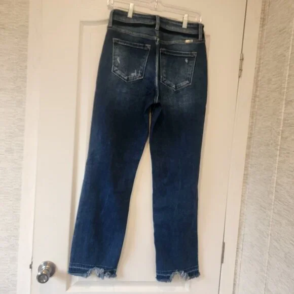 KanCan Blue Skinny Jeans with Distressed Details Size 7/27 Euc - Picture 3 of 5